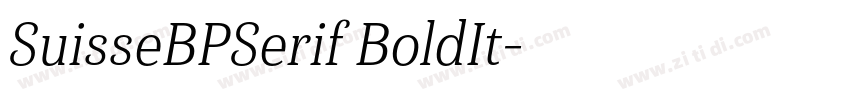 SuisseBPSerif BoldIt字体转换